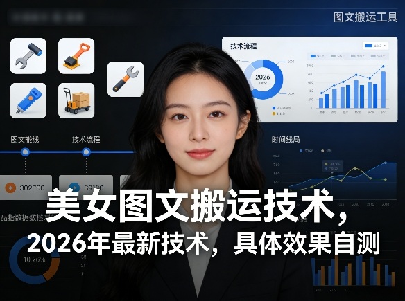 美女图文搬运技术，2026年最新技术，具体效果自测-凡人轻创