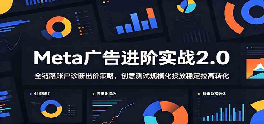 Meta广告进阶实战2.0：全链路账户诊断出价策略，创意测试规模化投放稳定拉高转化-凡人轻创