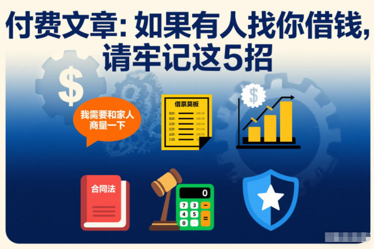 付费文章：如果有人找你借钱，请牢记这5招-凡人轻创