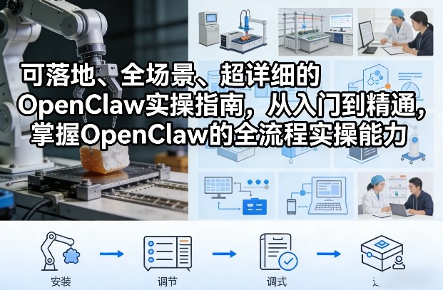 可落地、全场景、超详细的OpenClaw实操指南，从入门到精通，掌握OpenClaw的全流程实操能力-凡人轻创