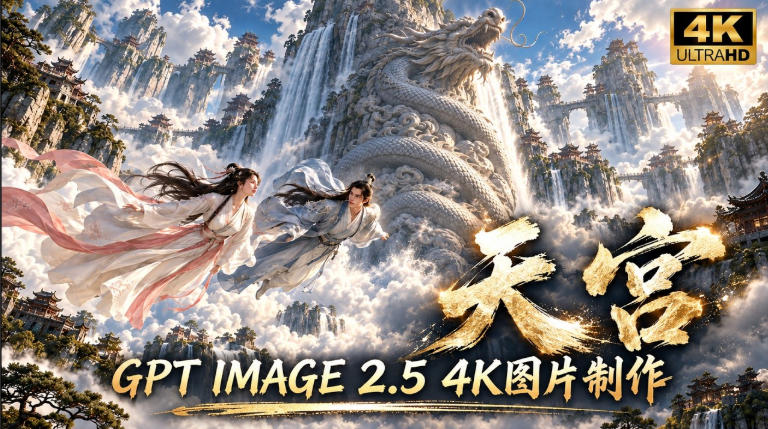 GPT Image 2.5实测！4K到底多清楚？皮肤、手指、修图与天宫场景全面测试-凡人轻创