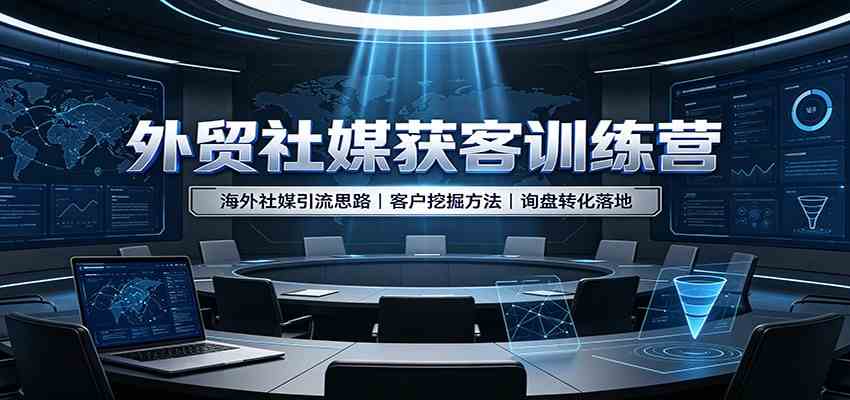 外贸社媒获客训练营:海外社媒引流思路,客户挖掘方法,询盘转化落地 外贸社媒获客训练营:海外社媒引流思路,客户挖掘方法,询盘转化落地