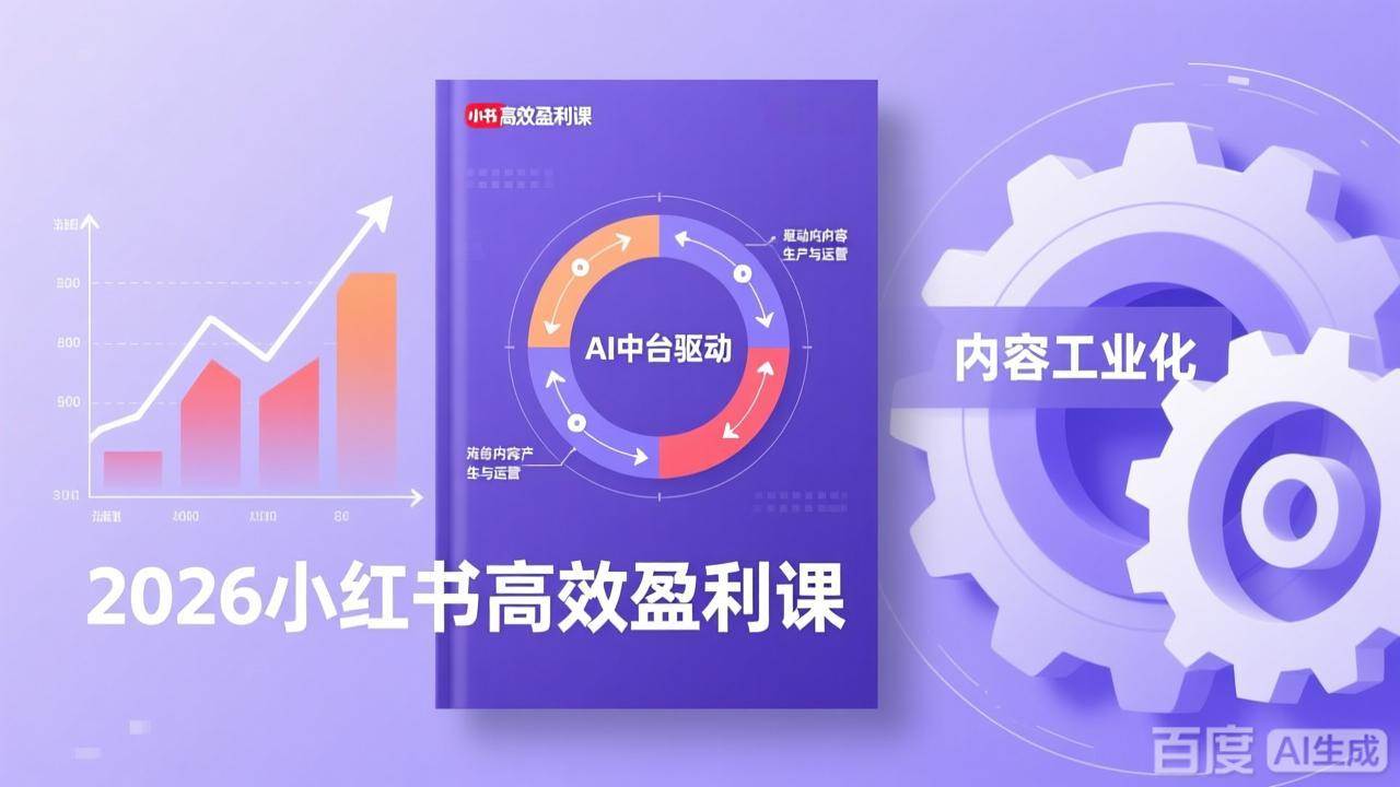 (17291期)2026小红书高效盈利课,流量双引擎+内容工业化+AI中台驱动,构建可复制的千万级营收模型-凡人轻创