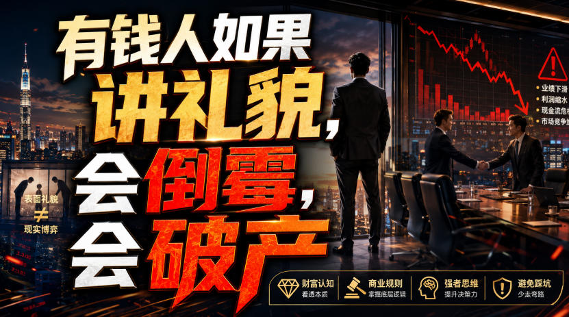 付费文章:有钱人如果讲礼貌,会倒霉,会破产-凡人轻创