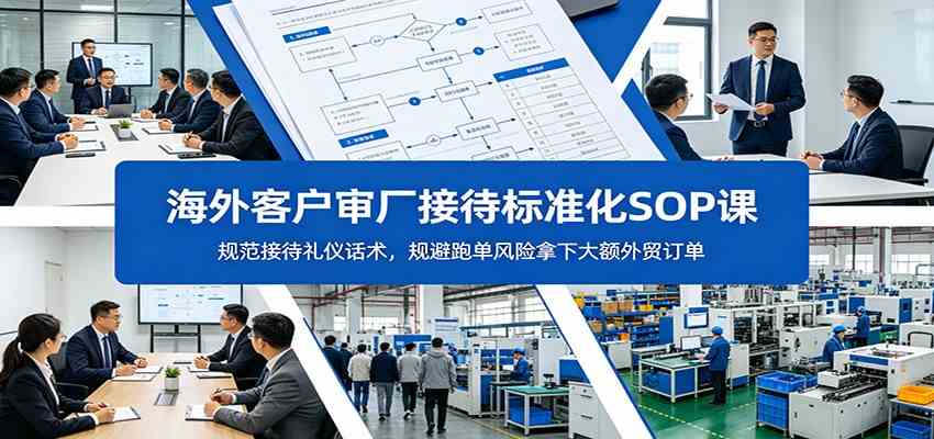 海外客户审厂接待标准化SOP课：规范接待礼仪话术，规避跑单风险拿下大额外贸订单-凡人轻创